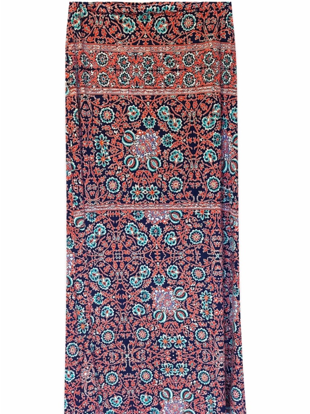 Lily white Blue and Red Maxi Skirt with Flowing Design‎